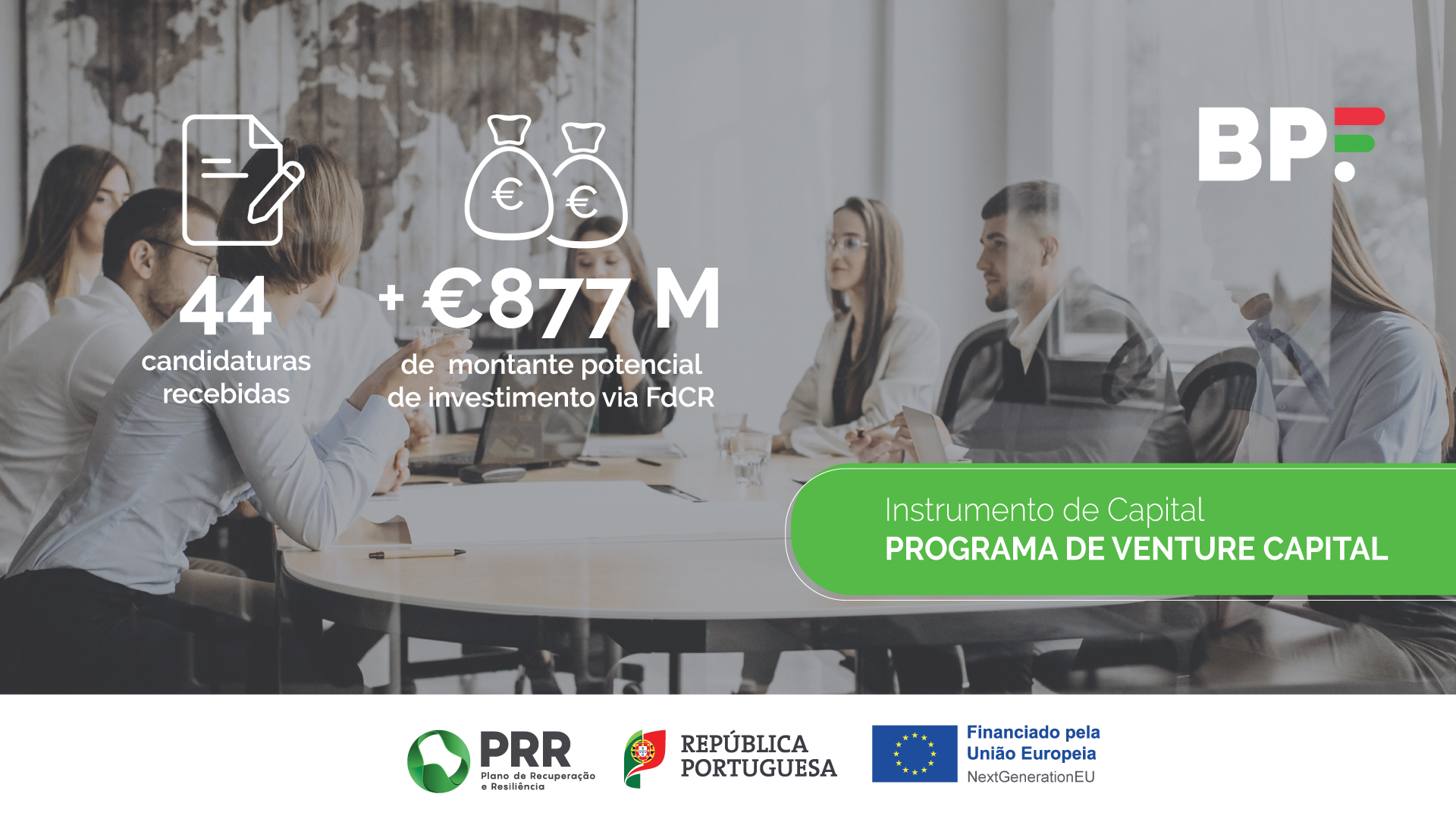 BPF recebe 44 candidaturas ao Programa de Venture Capital que superam os 877 milhões de euros