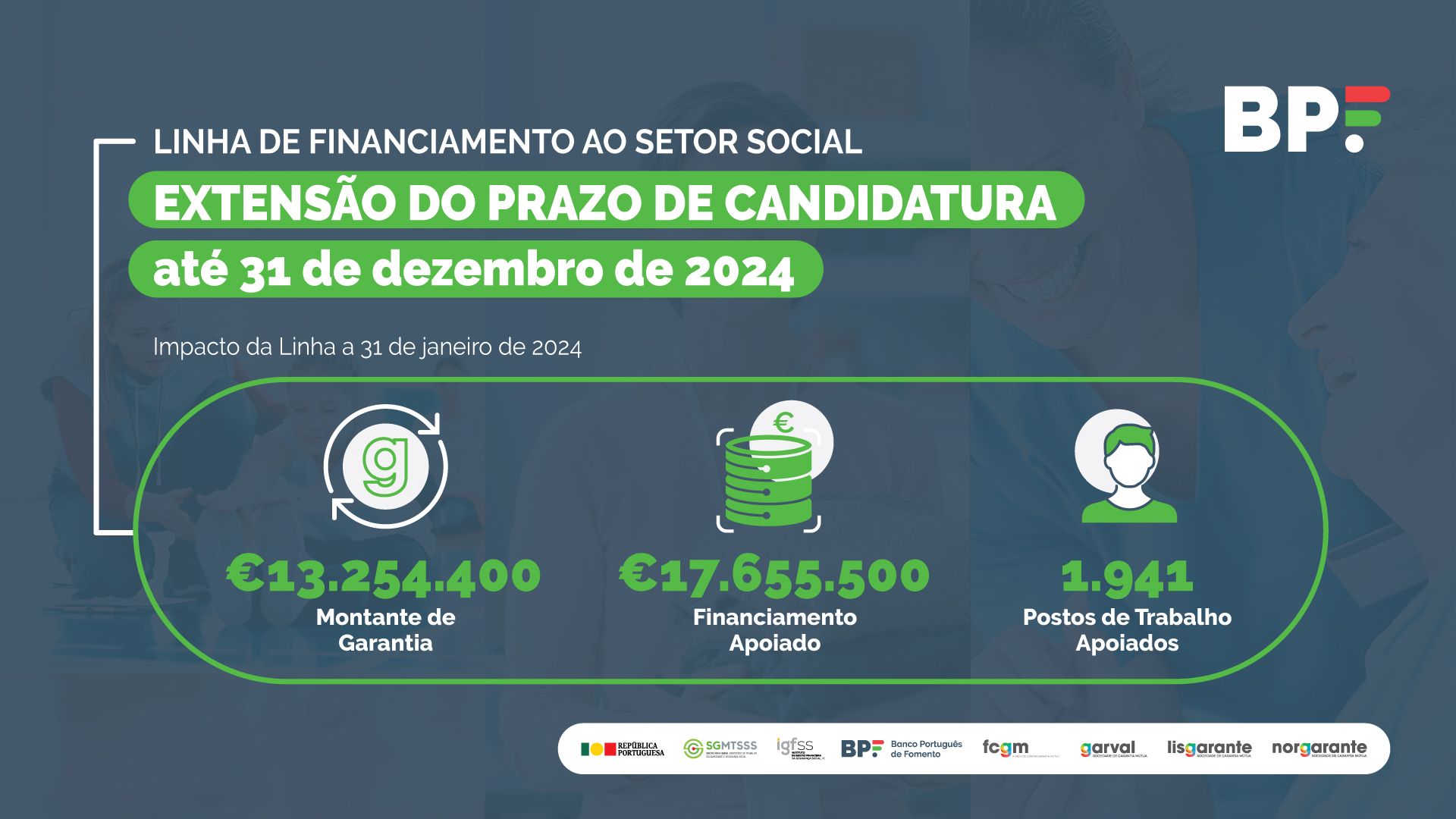 Linha de Financiamento ao Setor Social: prazo de candidaturas alargado até 31 de dezembro